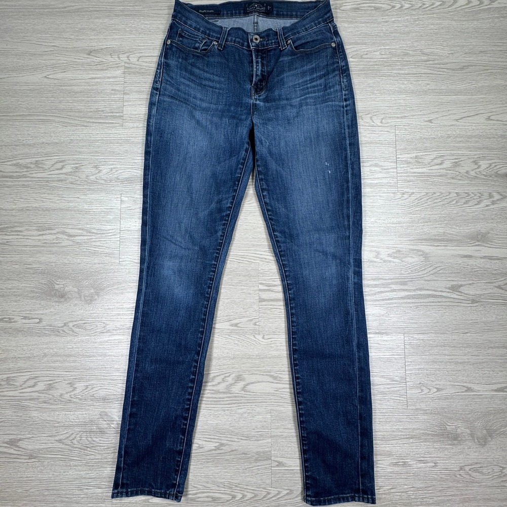 Lucky Brand Womens Jeans Brooke Skinny Dark Wash Blue 6/28 Regular Denim Stretch